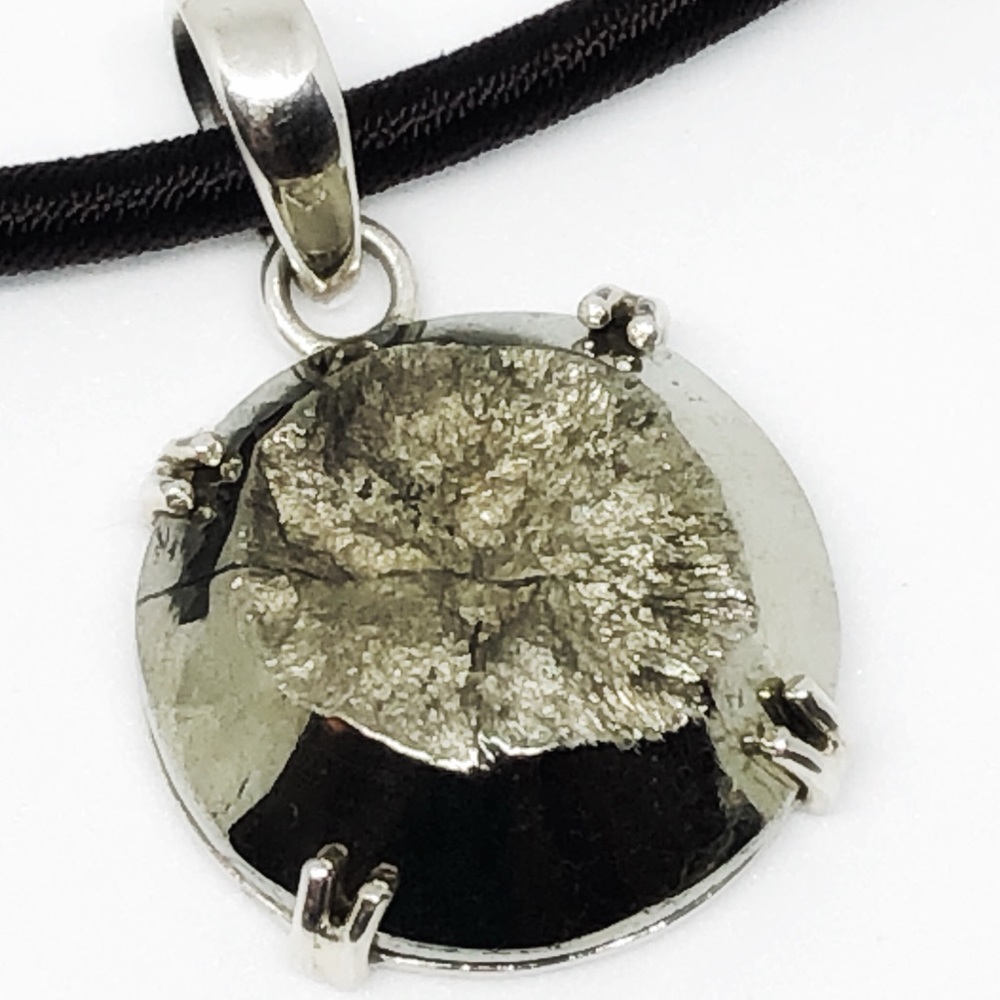 Hematite Sterling Pendant Necklace Handmade